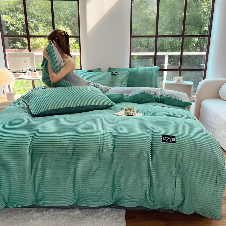 Cosy Corduroy Velvet Quilt Cover Set | 50% OFF + 2x FREE Pillowcases