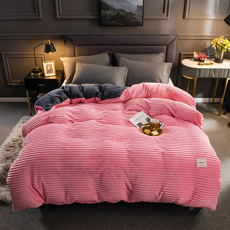 Cosy Corduroy Velvet Quilt Cover Set | 50% OFF + 2x FREE Pillowcases
