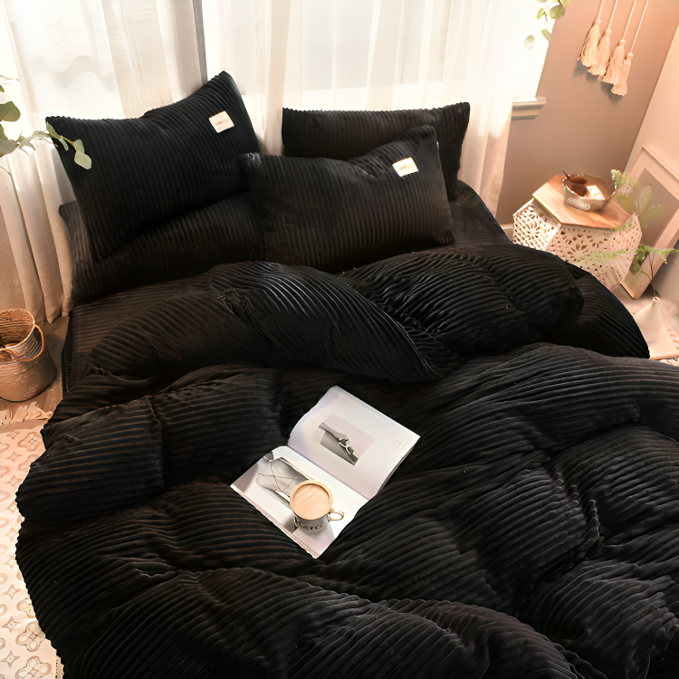 Cosy Corduroy Velvet Quilt Cover Set | 50% OFF + 2x FREE Pillowcases