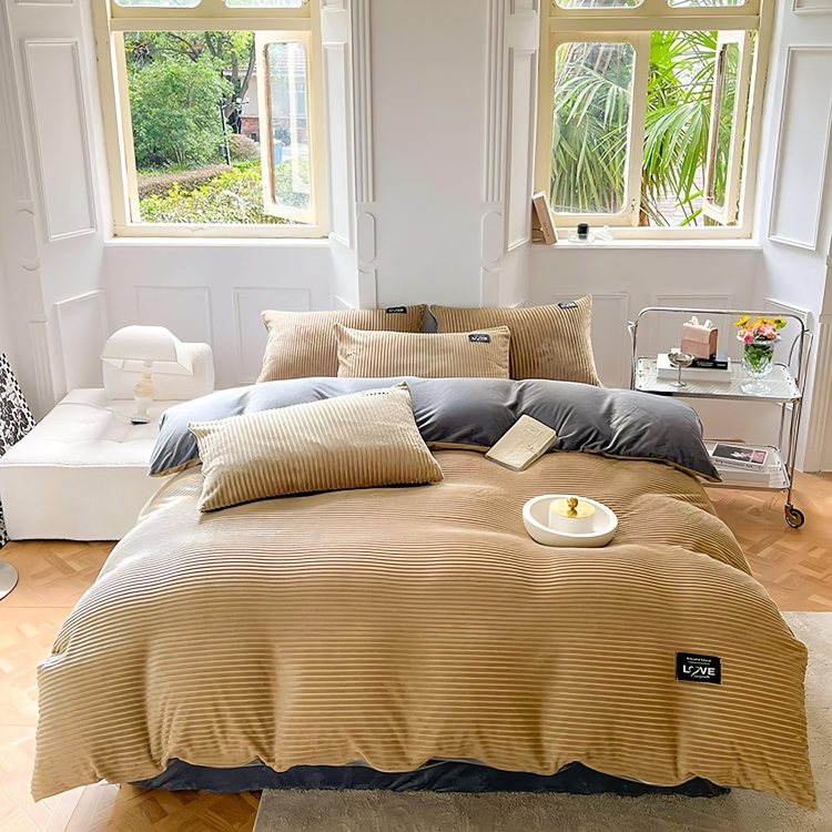 Cosy Corduroy Velvet Quilt Cover Set | 50% OFF + 2x FREE Pillowcases