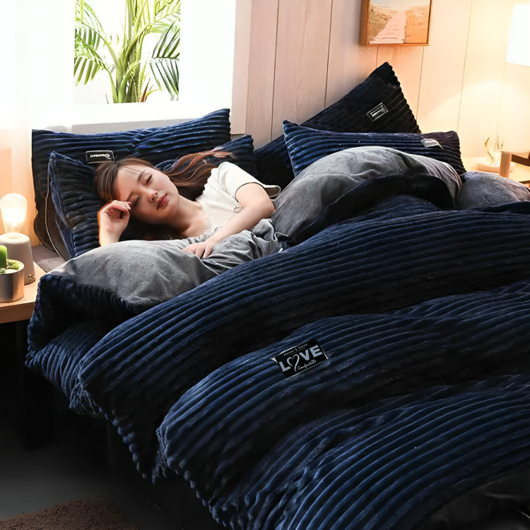 Cosy Corduroy Velvet Quilt Cover Set | 50% OFF + 2x FREE Pillowcases