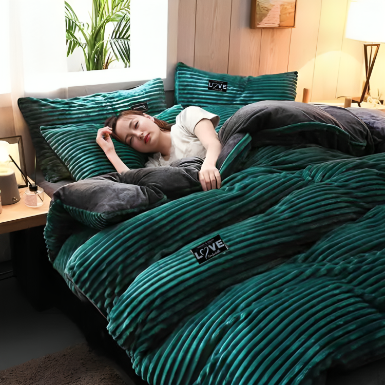 Cosy Corduroy Velvet Quilt Cover Set | 50% OFF + 2x FREE Pillowcases