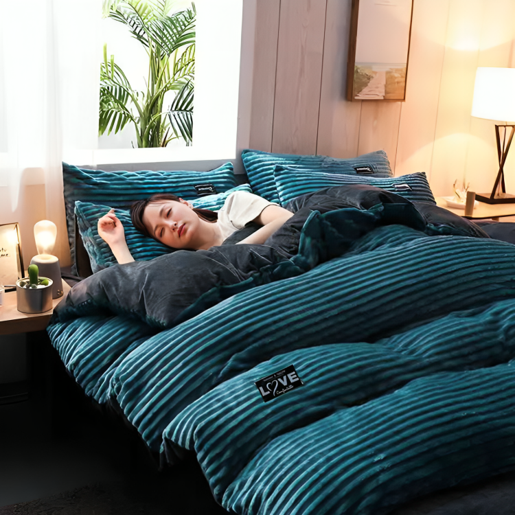Cosy Corduroy Velvet Quilt Cover Set | 50% OFF + 2x FREE Pillowcases