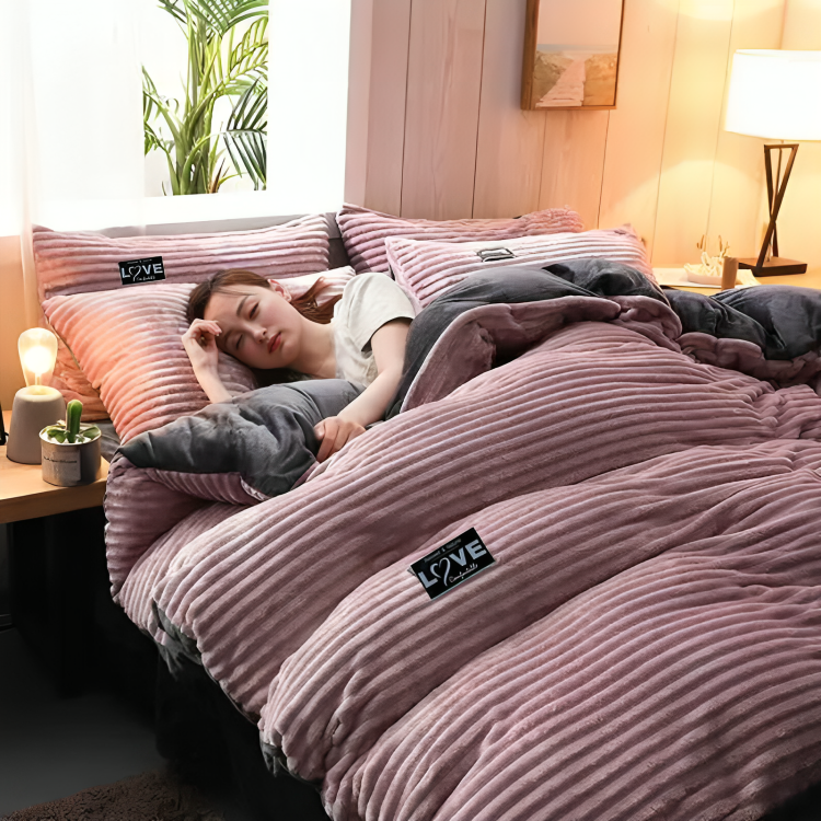 Cosy Corduroy Velvet Quilt Cover Set | 50% OFF + 2x FREE Pillowcases