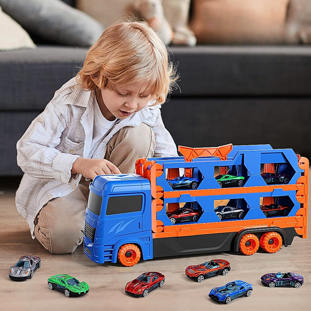 Mega Hauler Racing Adventure Set + Free Mini Cars