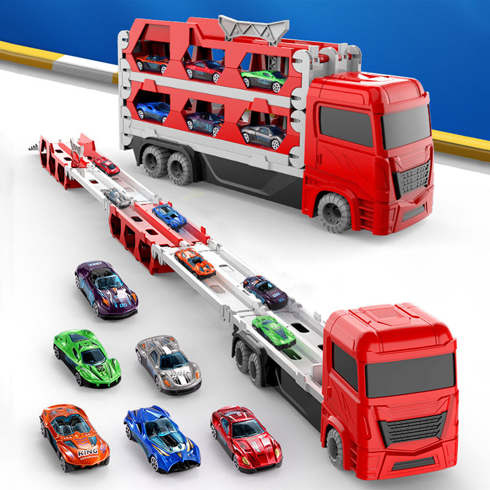 Mega Hauler Racing Adventure Set + Free Mini Cars