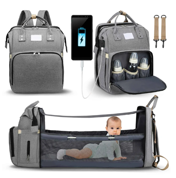 Nuturas™ 2-in-1 Diaper Bag Bassinet